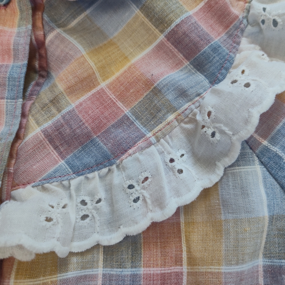 Adorable Vintage Girls Prairie / Cowgirl/ Western Top - Picture 7 of 9